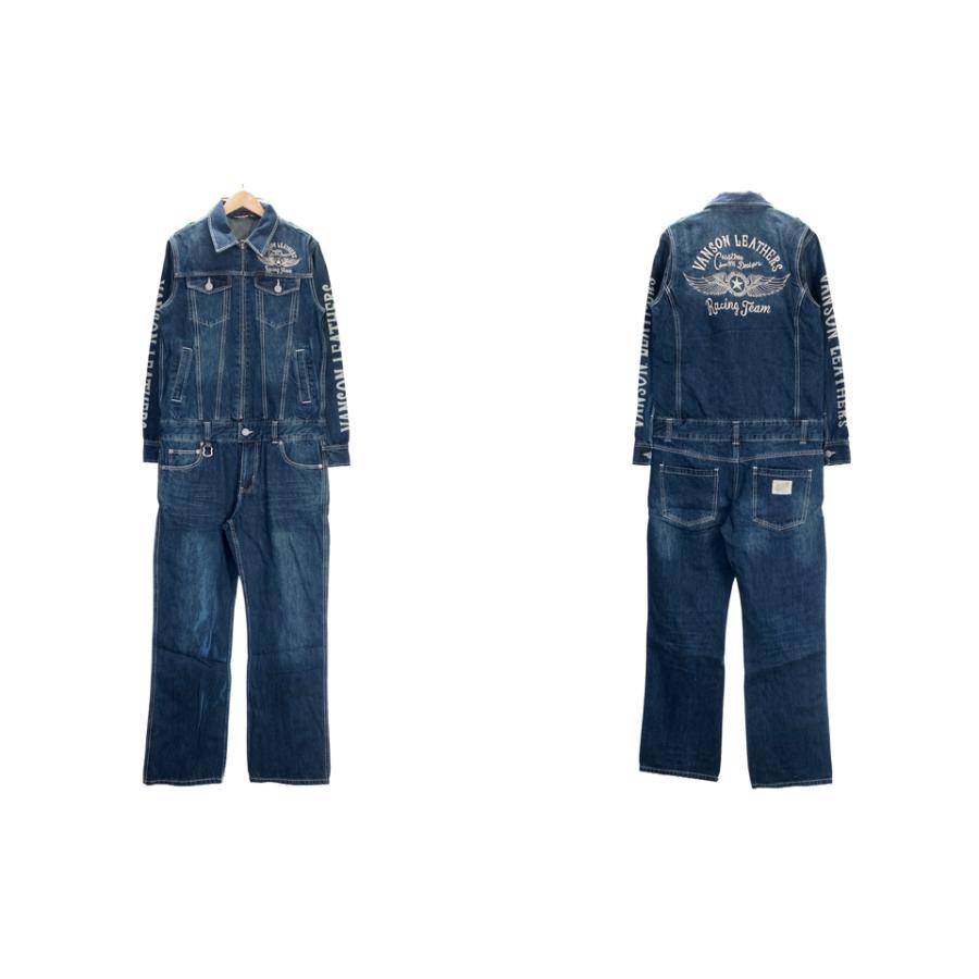 VANSON（バンソン） フライングスター刺繍 つなぎ オールインワン