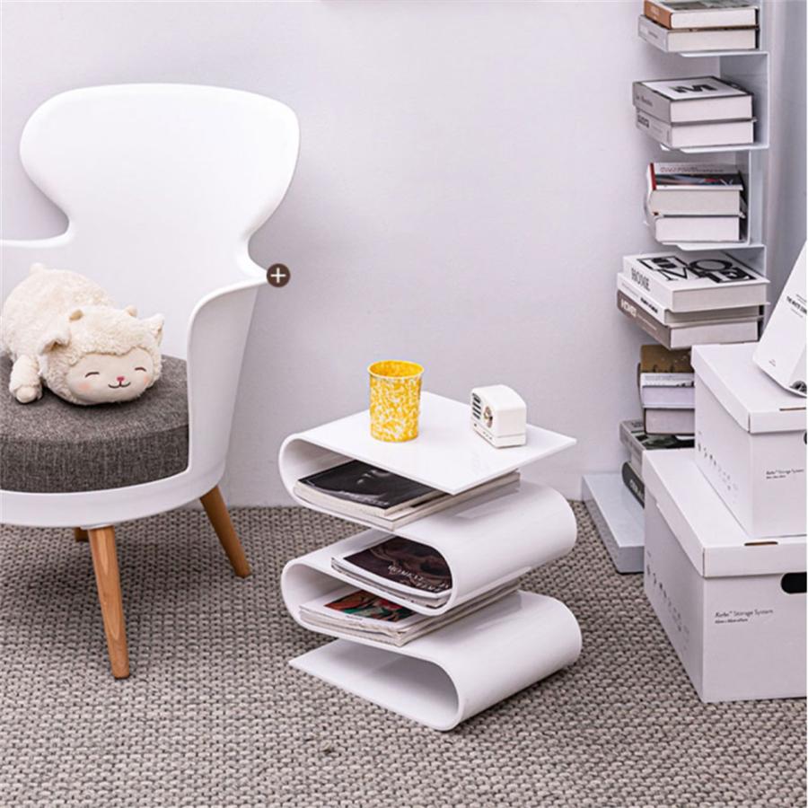 サイドテーブル アクリル S字型 透明 おしゃれ インテリア