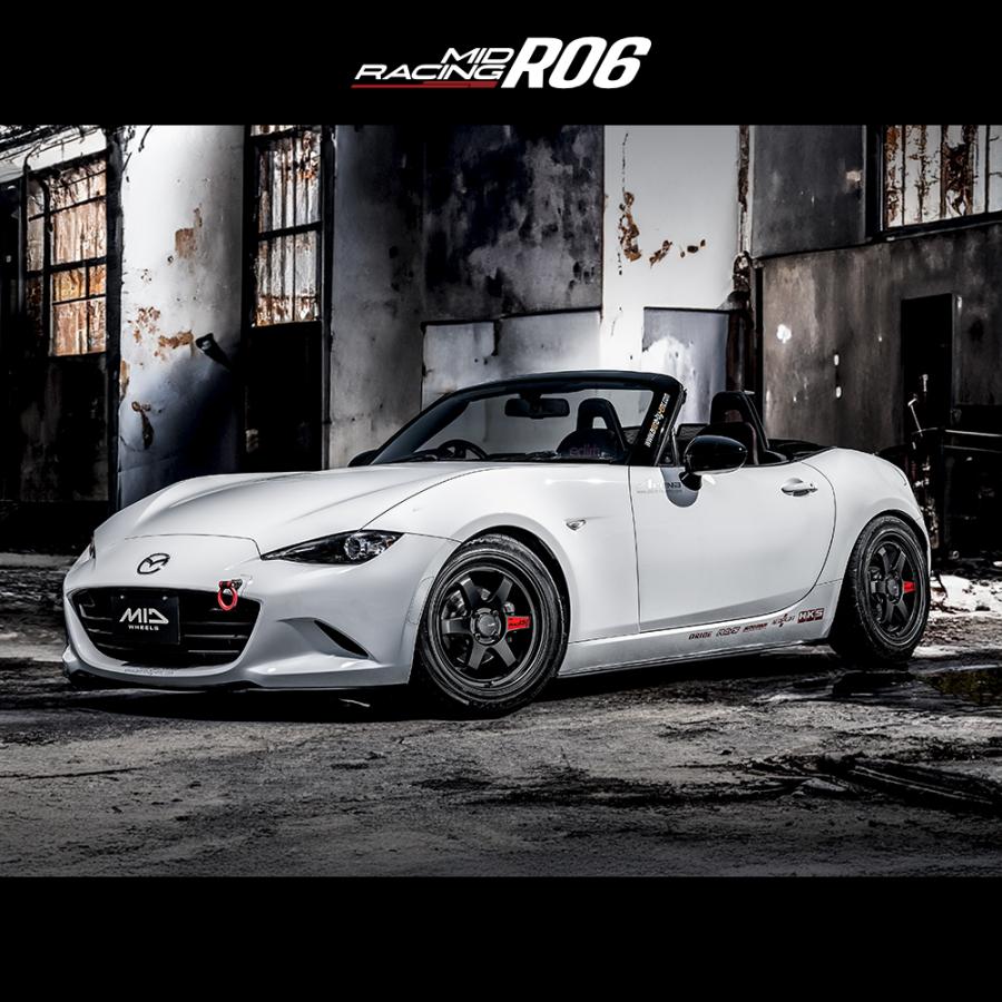 マルカサービス 4本購入で送料無料 MID Racing R06 15x7.0J 4/100 +35