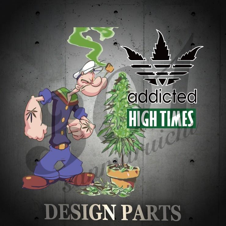 Tシャツ メンズ 半袖 ブランド ユニセックス HIGH TIMES addicted KUSH