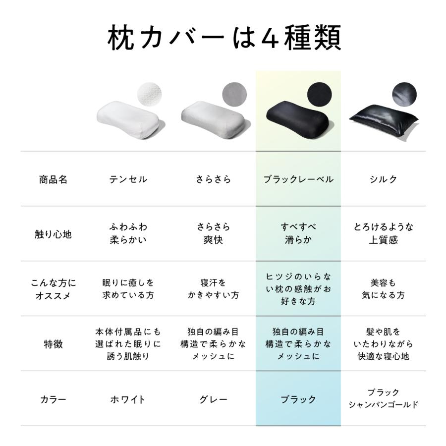 ヒツジのいらない枕 枕カバー ブラックレーベルカバー 極柔専用