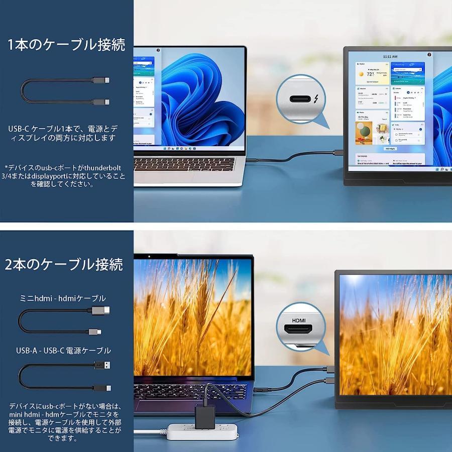 モバイルモニター サブモニター 10.5インチ 軽量 HDMI タイプC USB-C