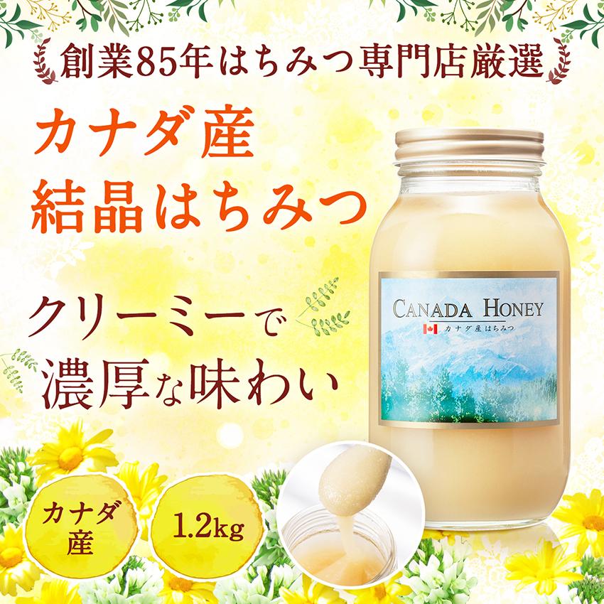 熊手のはちみつ はちみつ カナダ産 蜂蜜 1.2kg（結晶タイプ）純粋蜂蜜