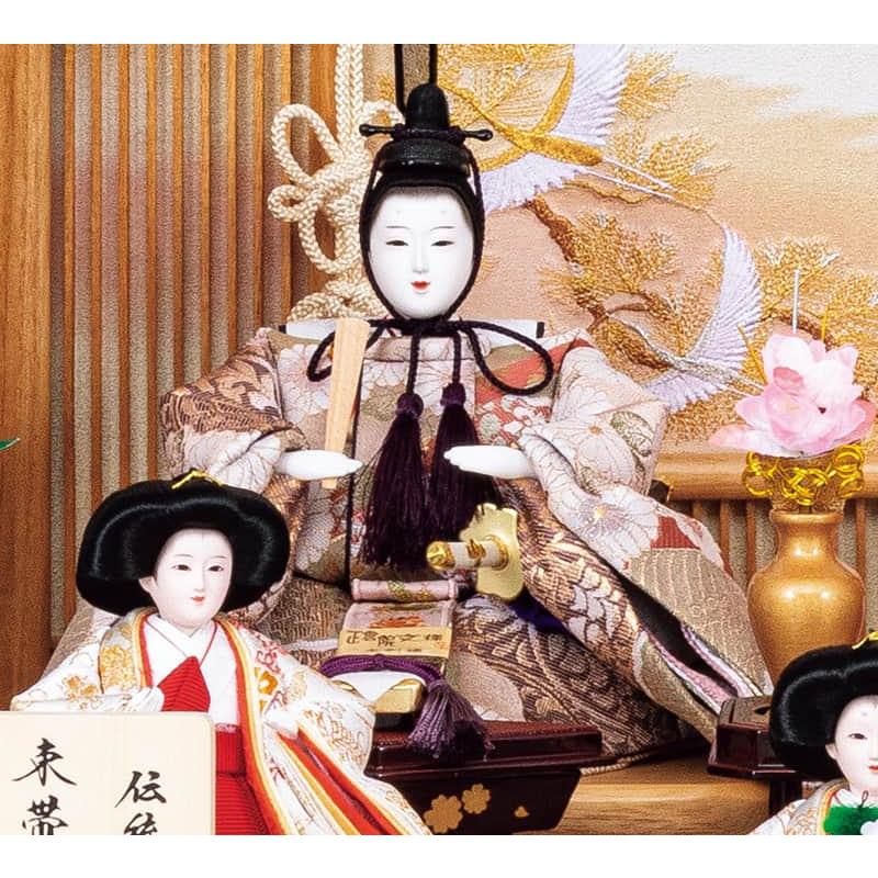 雛人形 コンパクト 吉徳大光 ひな人形 収納飾り 五人飾り 春窓雛 束帯