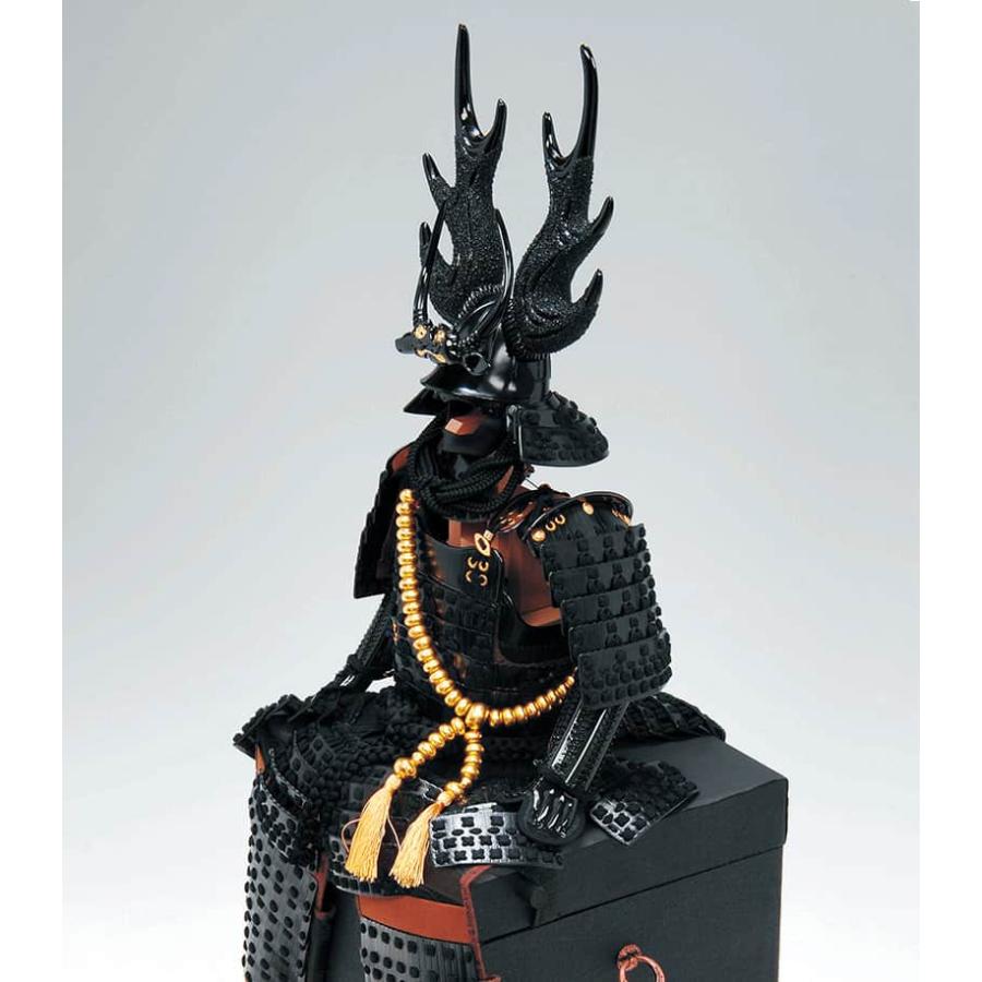 五月人形 豊久 本多忠勝公 鎧平飾り 鎧飾り 鈴甲子雄山作 牛革小札 10