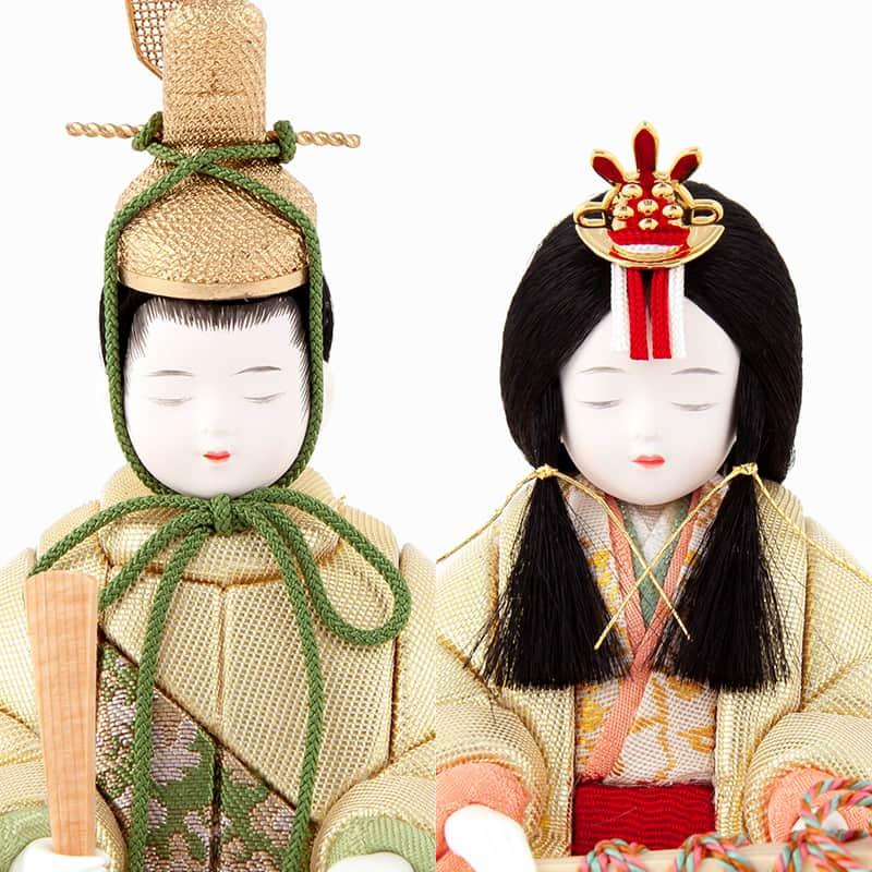 雛人形 コンパクト 一秀 ひな人形 木目込人形飾り 平飾り 親王飾り