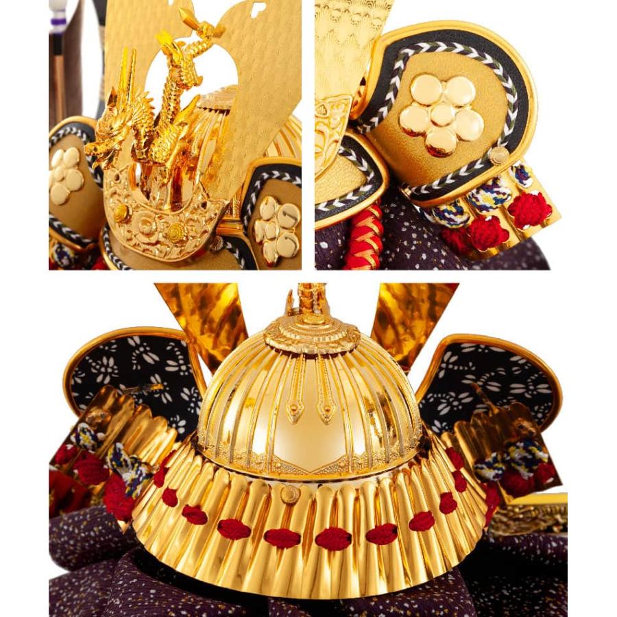 五月人形 兜 コンパクト ケース飾り 兜飾り 藤翁作 富岳 オルゴール付