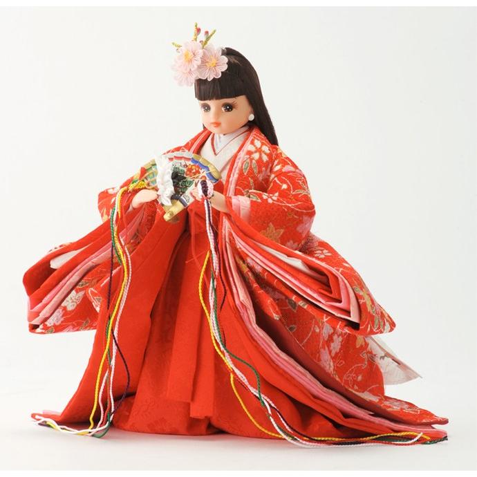 久月 雛人形 特選 リカちゃん 限定 ひな人形 立ち雛 立雛 単品 (赤) 雛