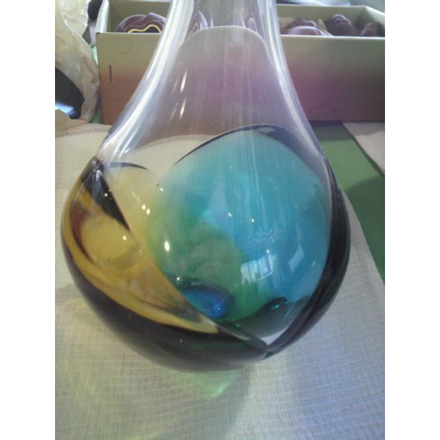 北洋硝子（ガラス） 作家物 作・秋村実 花瓶 津軽びいどろ 中古