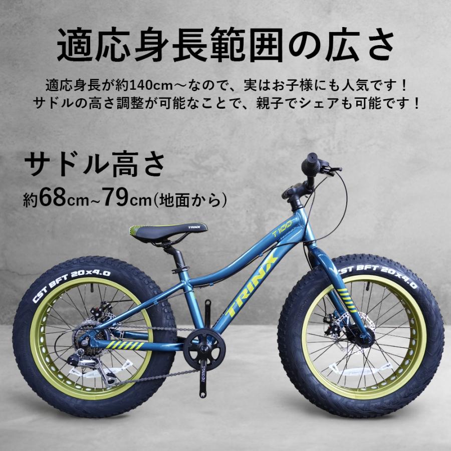 TRINX（トリンクス） ファットバイク 自転車 20インチ 極太タイヤ 太い