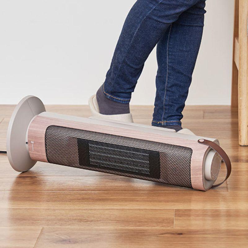 タワー型セラミックファンヒーター&ファン -Premium WOOD- プレミアム