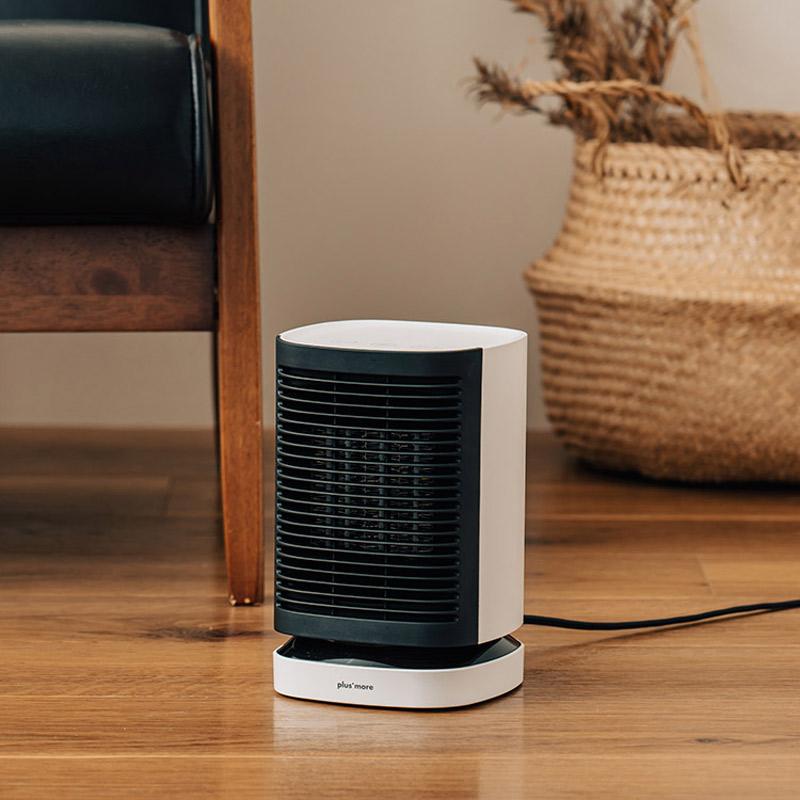 plus more/プラスモア 首振り機能付セラミックヒーター&ファン 暖房