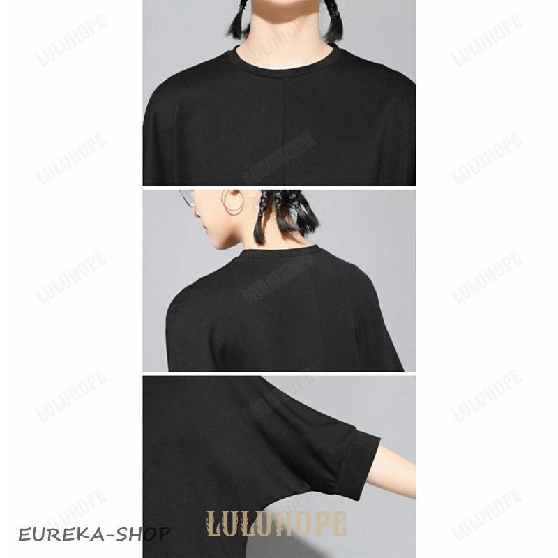 裾変形デザイン アシンメトリー Tシャツ レディース トップス 半袖