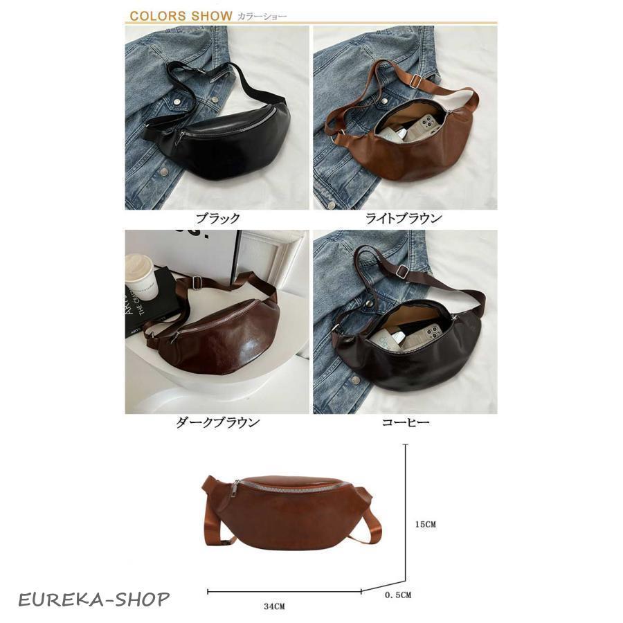ボディバッグ レザー バッグ レディース ブラウン メンズ 斜めがけ