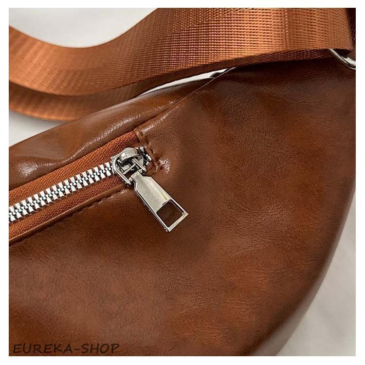 ボディバッグ レザー バッグ レディース ブラウン メンズ 斜めがけ