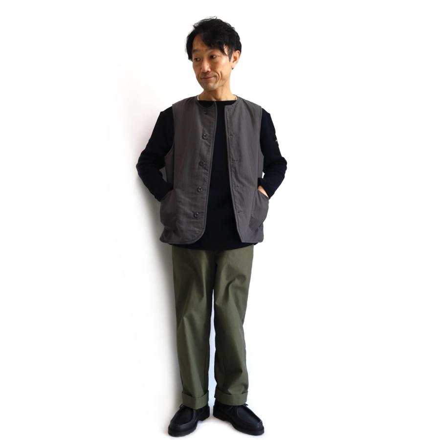 ARAN（アラン）ナイロンタッサー ベスト（ダークグレー） : 5minutes