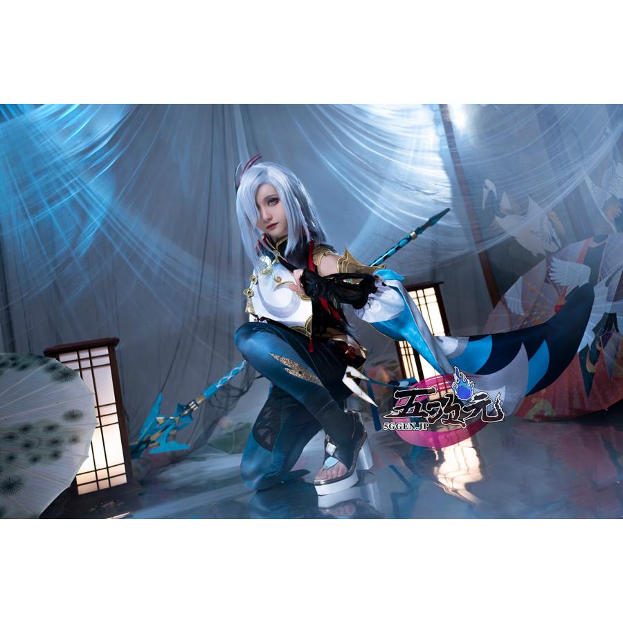 江南猫次 原神 コスプレ 申鶴 しんかく 衣装 ※ウィッグ 靴 武器 追加可