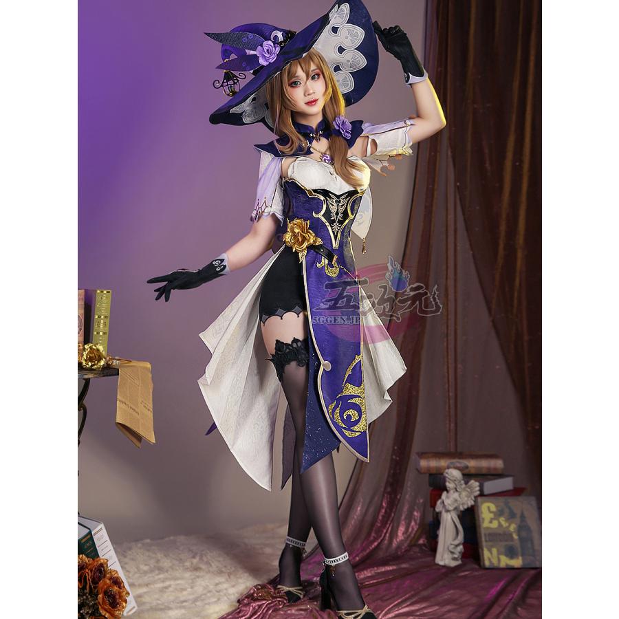 三分妄想 原神 コスプレ リサ 衣装 ※ウイッグ 靴 追加可 : 五次元