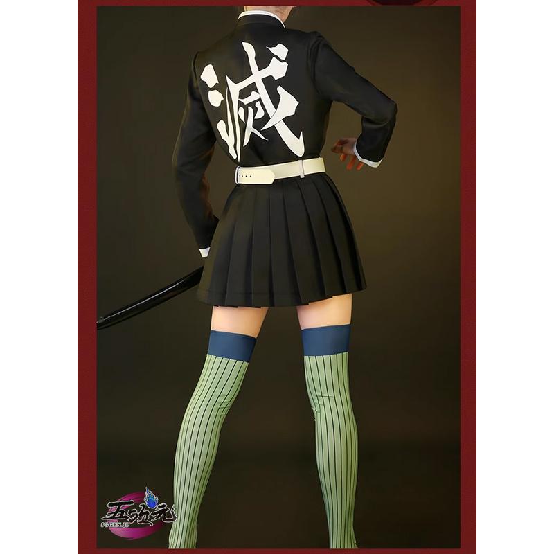 三分妄想 鬼滅の刃 コスプレ 甘露寺蜜璃 衣装 ※ウイッグ 靴 刀 追加可