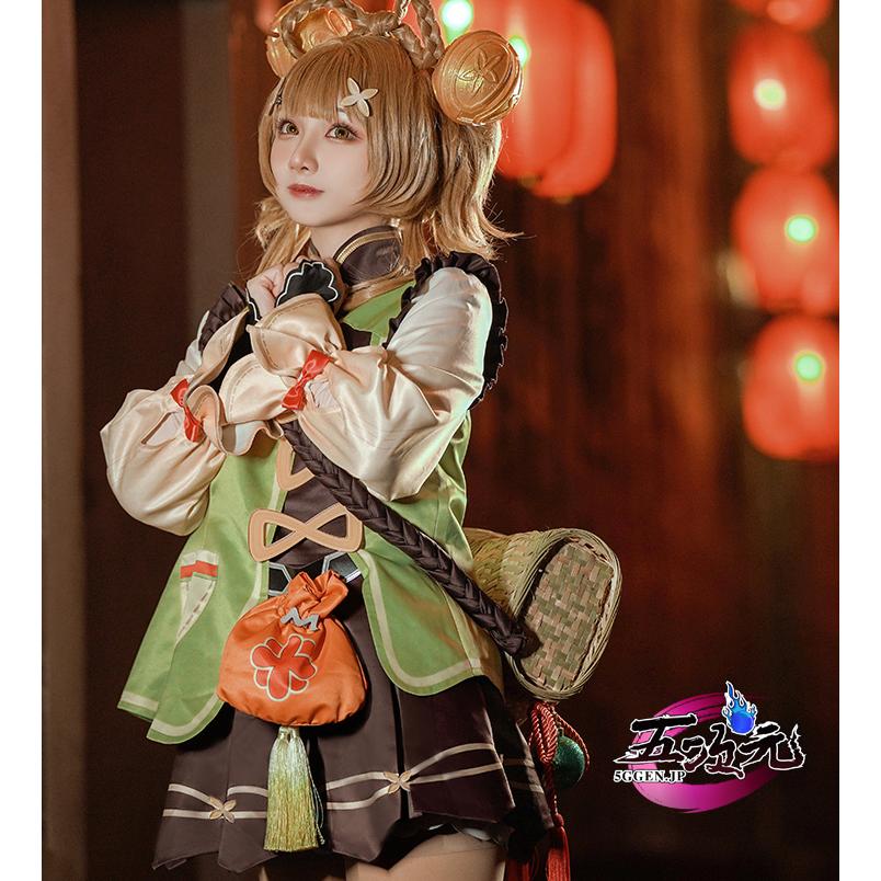 火花 原神 コスプレ 瑶瑶 ヨォーヨ 衣装 ※ウィッグ 靴 追加可 : 五次元