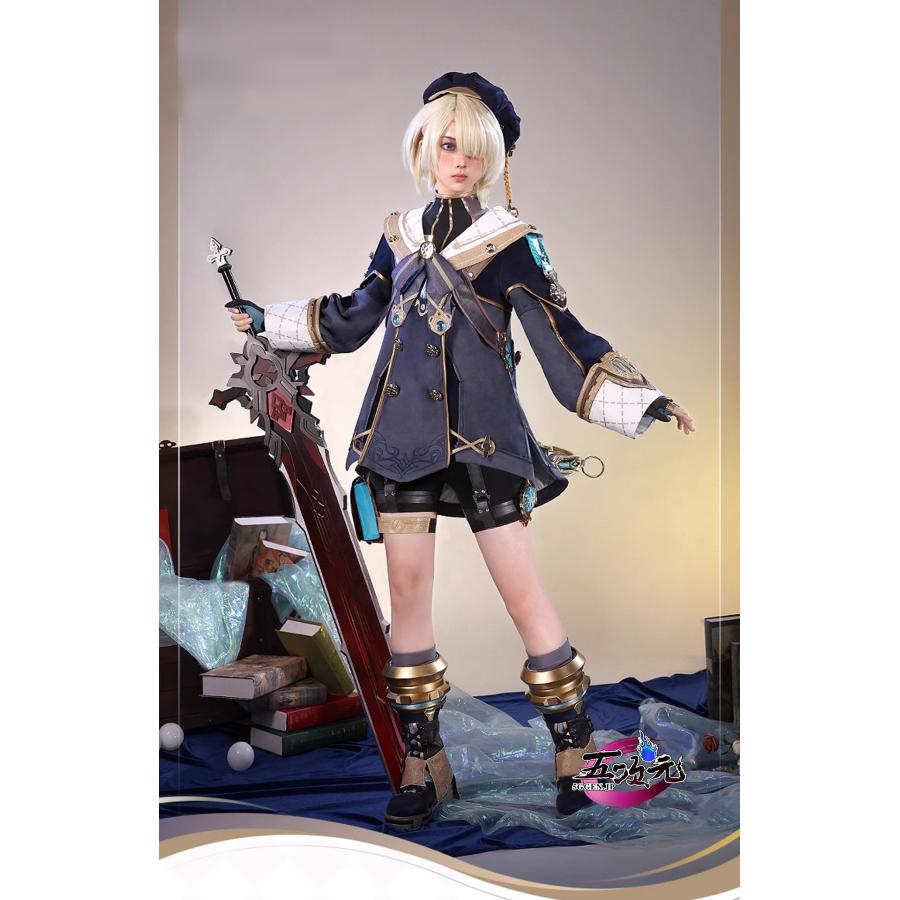 三分妄想 原神 コスプレ フレミネ 衣装 足リング付き ※ウィッグ 靴