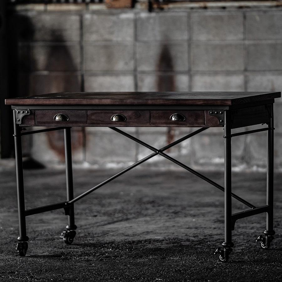 横幅140cm】ヴィンテージ アイアンウッドデスク｜VINTAGE IRON WOOD