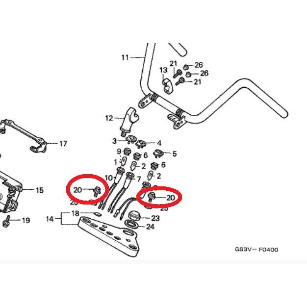 AC09 JAZZ ジャズ 純正フロントフォークキャップボルト 左右2個セット