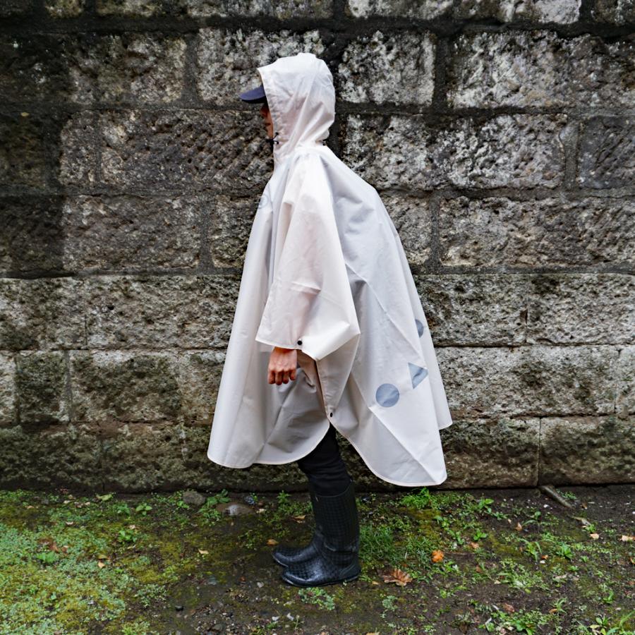 レインポンチョ レインコート 男女兼用 撥水 はっ水 狭間 リフレクター