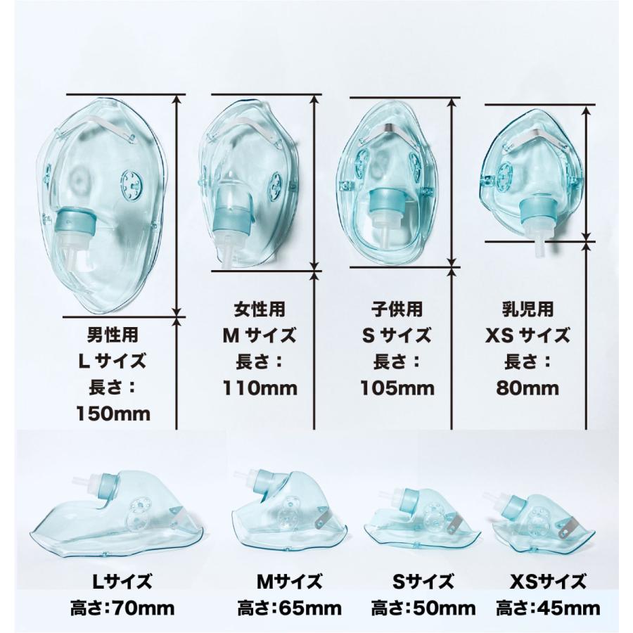 酸素マスク 水素マスク (3個セット) 家庭用 吸引具 チューブ付き（1m