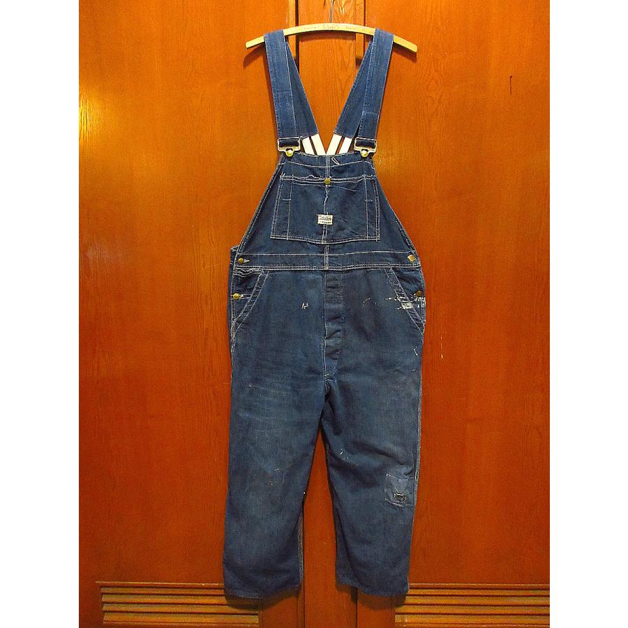 ビンテージ50's○HERCULESローバックバットダイデニムオーバーオール