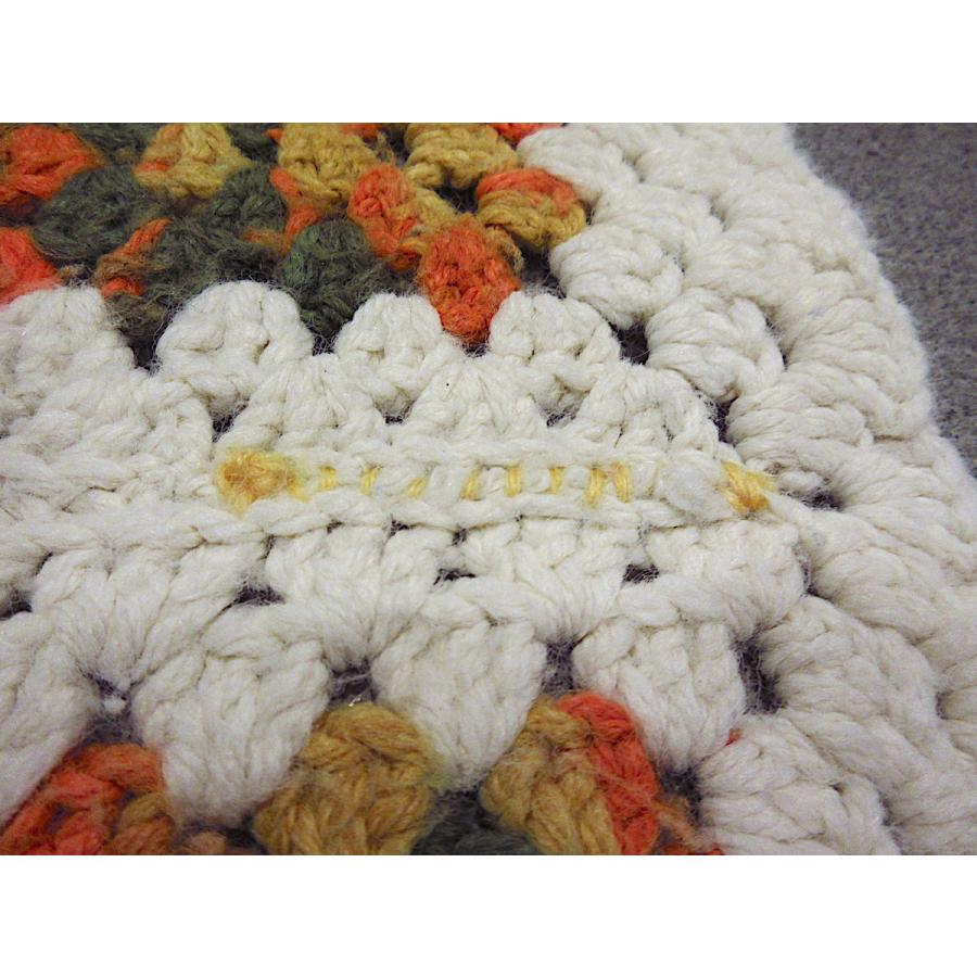 ビンテージ○かぎ針編みブランケットsize約175 cm ×約117cm○231117c7