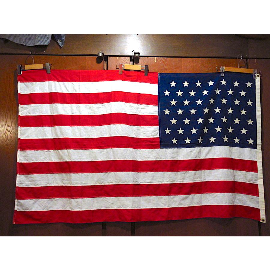 ビンテージ50's○49星アメリカ星条旗size約88cm ×約149cm○240516c8