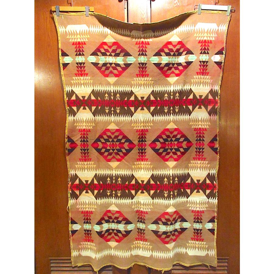 ビンテージ20's30's○PENDLETONネイティブ柄ウールブランケット約186cm
