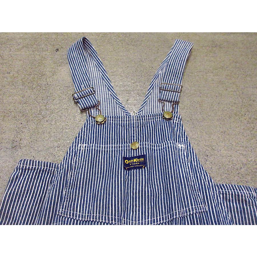 ビンテージ60's70's○OSHKOSHヒッコリーストライプオーバーオール実寸