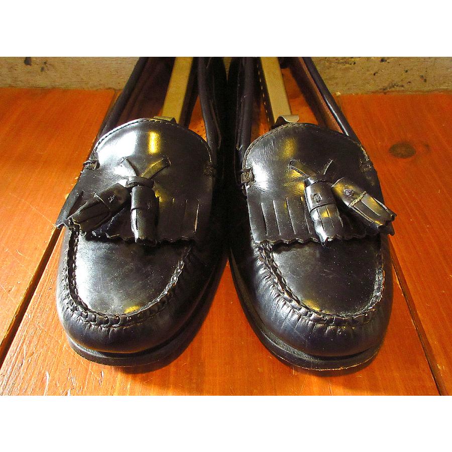 ビンテージ○G.H.BASS ＆ Co.タッセルローファー黒size 8M○250117k3-m