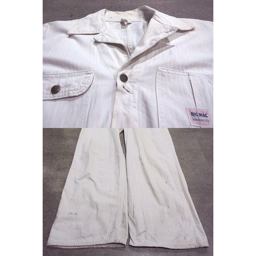 ビンテージ40's○PENNEY'S HBTオールインワン白○250603m3-m-allつなぎ