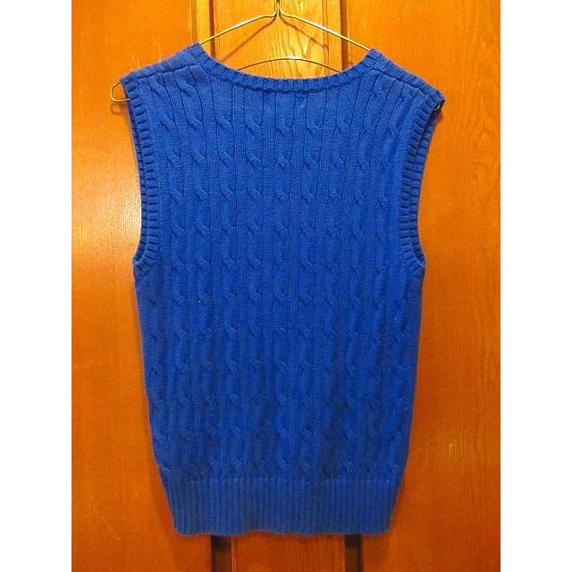 Polo by Ralph Laurenキッズケーブル編みニットベスト青sizeS(8