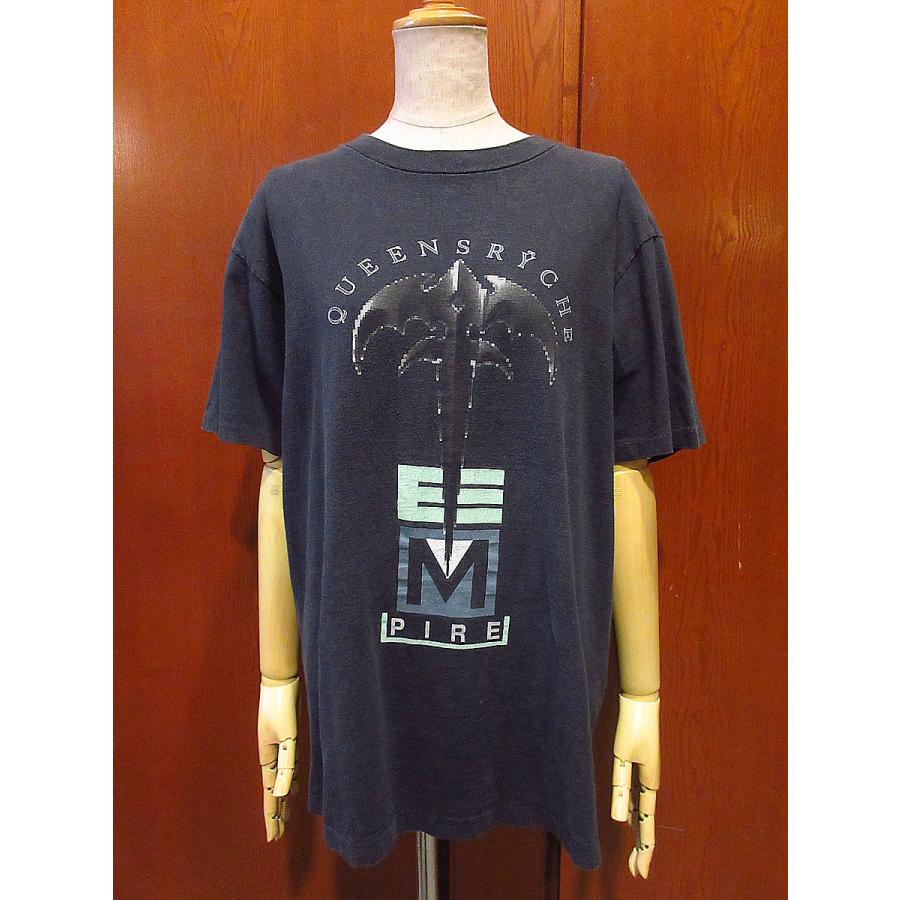 ビンテージ90's○QUEENSRYCHE 1991年ツアーTシャツ黒size L○240808j2
