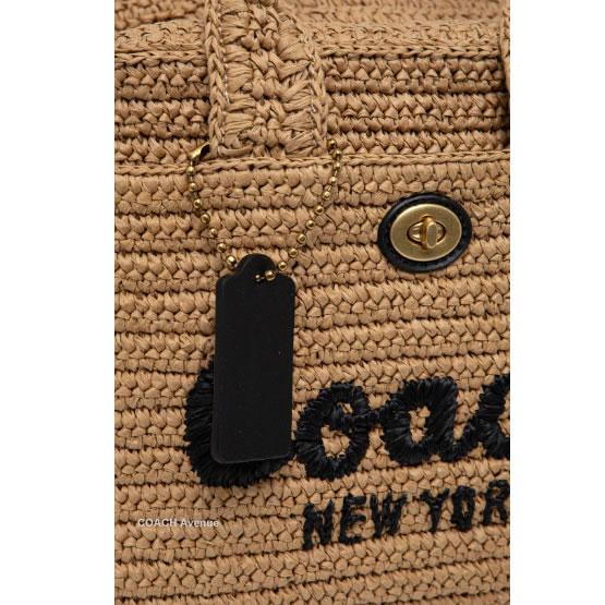 COACH（コーチ） かごバッグ COACH CAM62 ストロー カーゴ トート