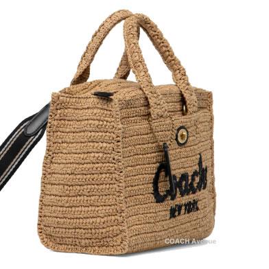COACH（コーチ） かごバッグ COACH CAM62 ストロー カーゴ トート