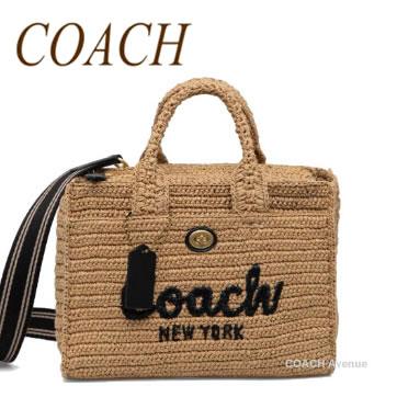 COACH（コーチ） かごバッグ COACH CAM62 ストロー カーゴ トート