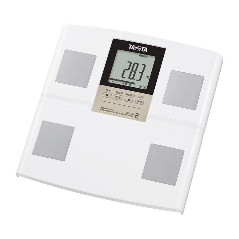 TANITA（タニタ） 体組成計 ホワイト 体重計 立てかけ収納 乗るピタ