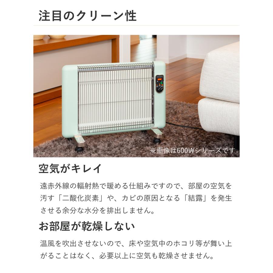 サンラメラ 遠赤外線 パネルヒーター 〜12畳 W切換 600W 900W 1200W