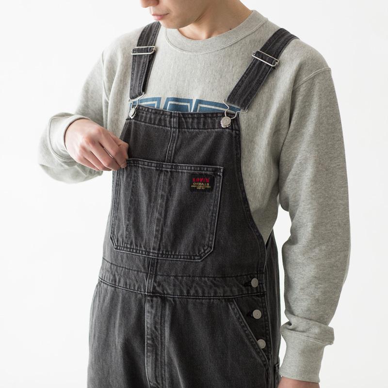 Levi's（リーバイス） リラックス ストレート オーバーオール ブラック