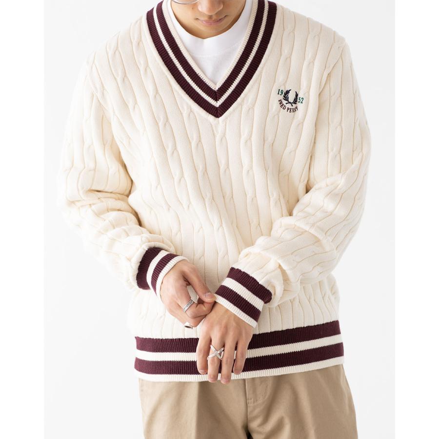 FRED PERRY（フレッドペリー） ケーブル ニット テニス ジャンパー