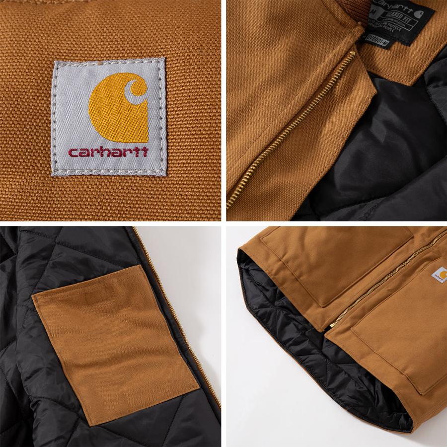 カーハート ダック ベスト キルティング裏地 中綿 カーハート