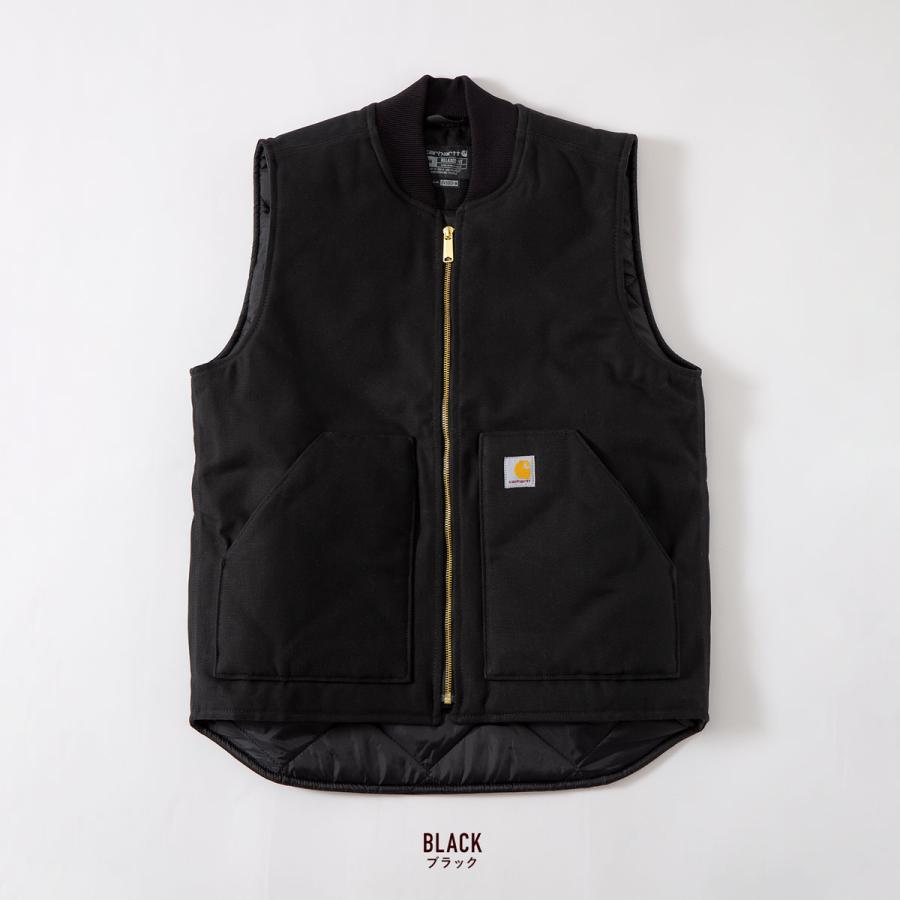 カーハート ダック ベスト キルティング裏地 中綿 カーハート