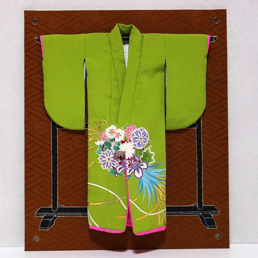 cocosode（小々袖） 薬玉模様のミニチュア着物萌黄色 : 小々袖Yahoo!店