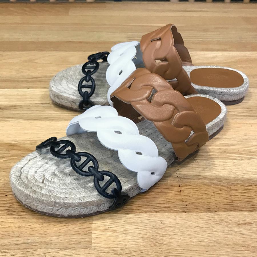 HERMES（エルメス） 【超美品】エルメス グウェン エスパドリーユ