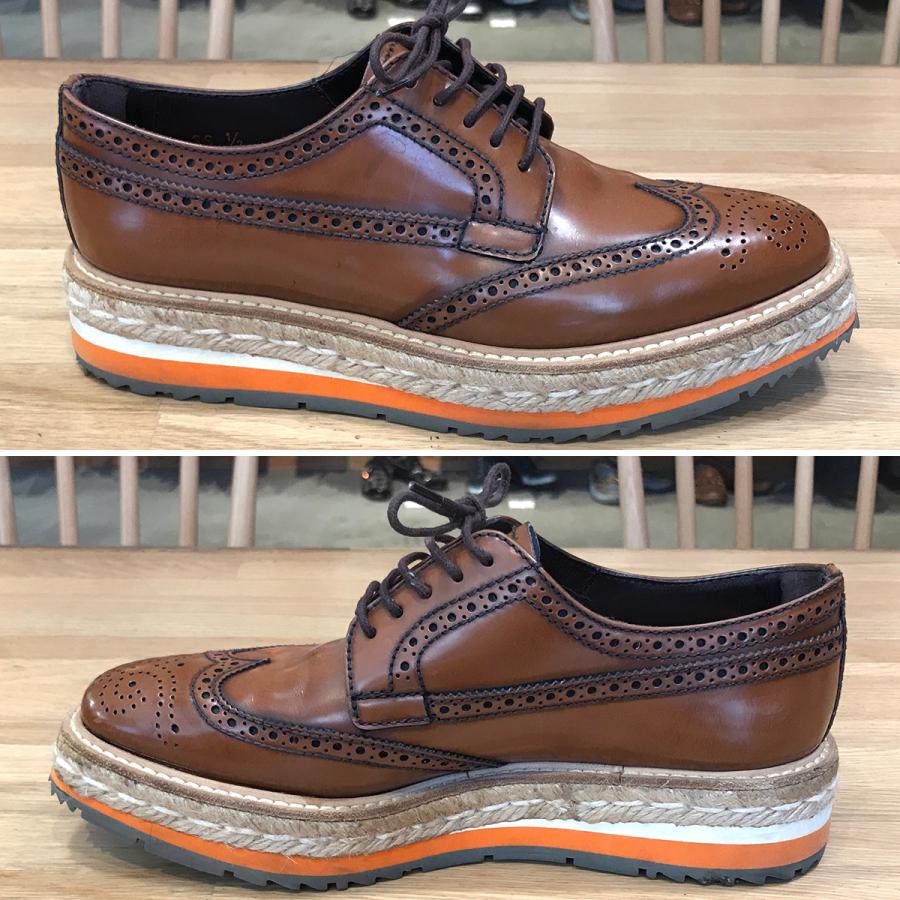 PRADA（プラダ） 【超美品】 ウイングチップ エスパドリーユ ドレス